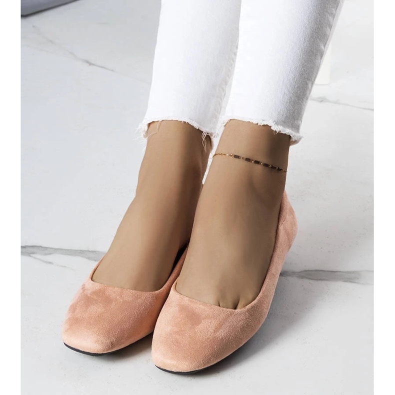 D/GMR Pink suede ballerinas from Jules 2