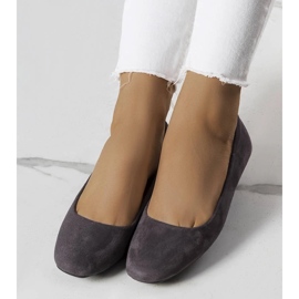 D/GMR Jules gray eco-suede ballet flats grey 2