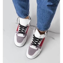 D/GMR White and red high-top sneakers from Elizabeth 2