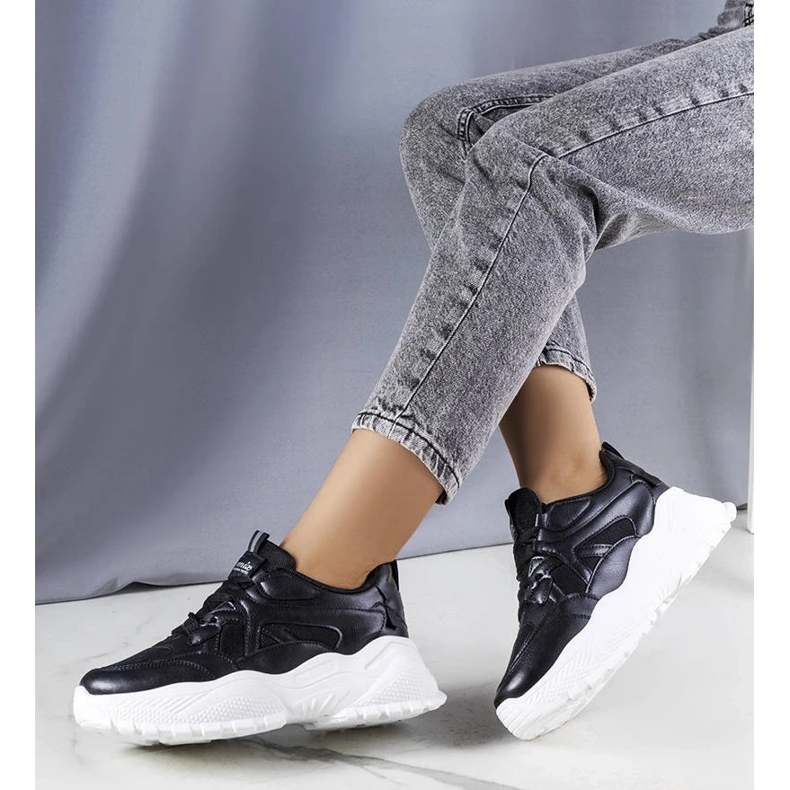 D/GMR Black sneakers on a massive Lorene sole 1