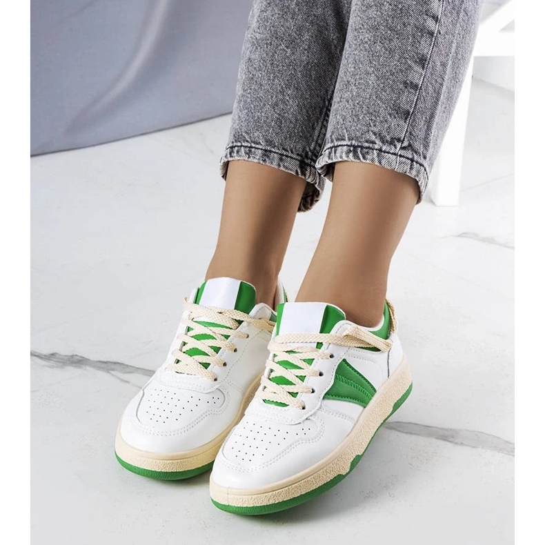D/GMR Marcella green women's sneakers white 2
