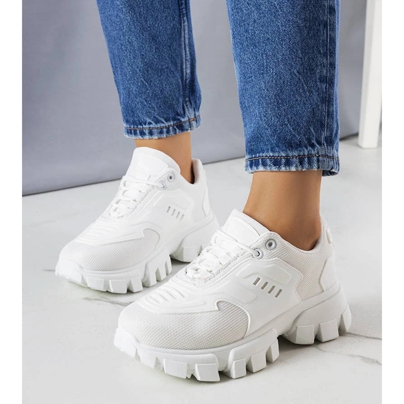 D/GMR White sneakers on a massive Inez sole 1