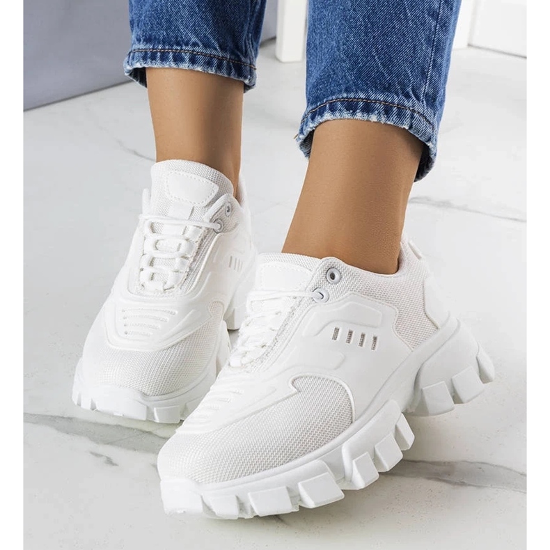 D/GMR White sneakers on a massive Inez sole 2