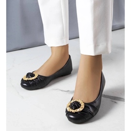 D/GMR Black ballerinas with gold embellishment from Antoinette 1