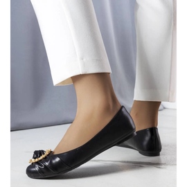 D/GMR Black ballerinas with gold embellishment from Antoinette 2