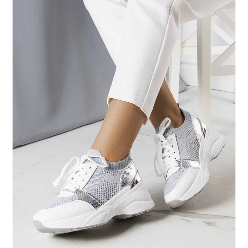 D/GMR Gray wedge sneakers from Ann grey 1