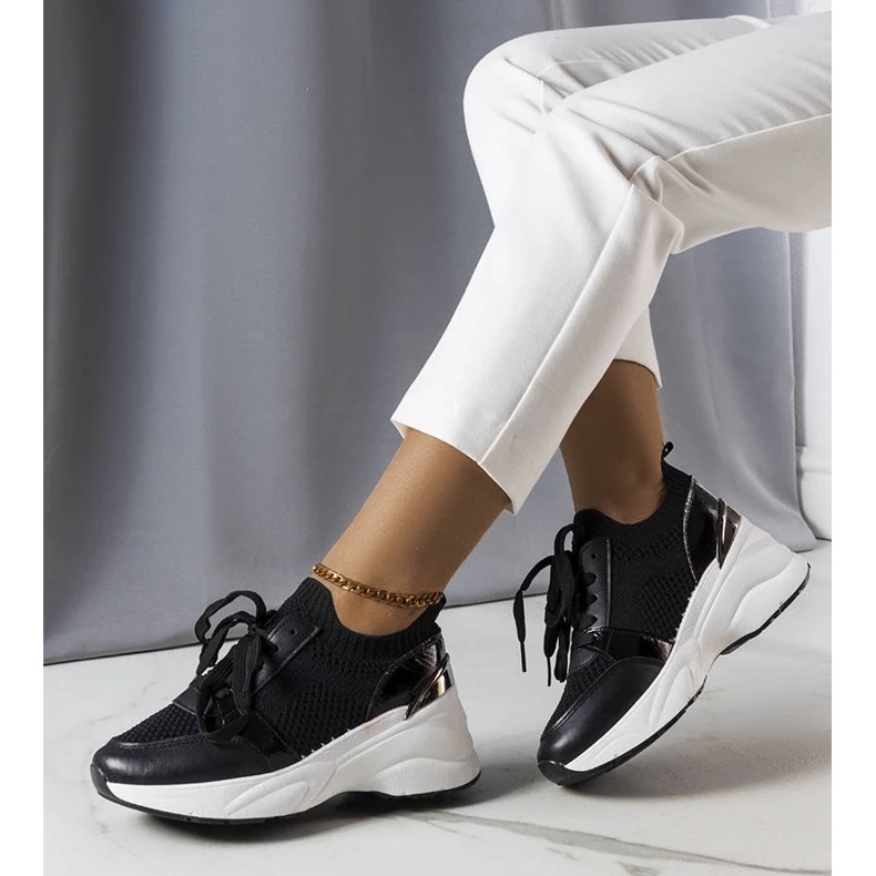D/GMR Black wedge sneakers from Ann 1