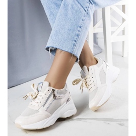 D/GMR Beige wedge sneakers from Stacey 1