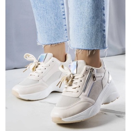 D/GMR Beige wedge sneakers from Stacey 2