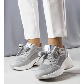 D/GMR Gray wedge sneakers from Stacey grey 1