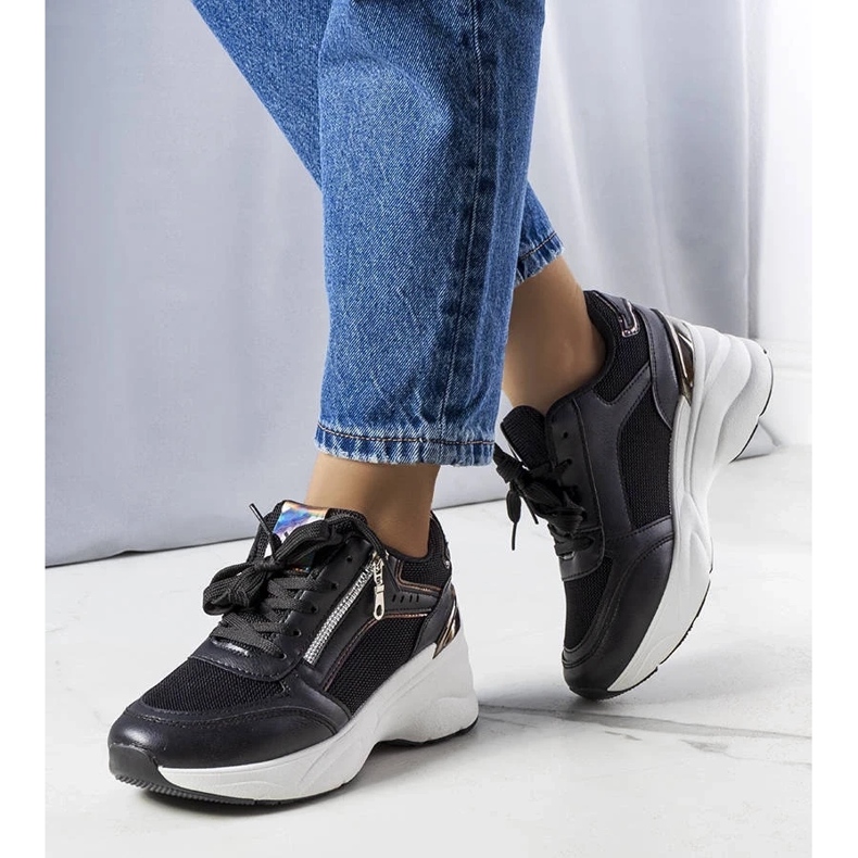D/GMR Black wedge sneakers from Stacey 1