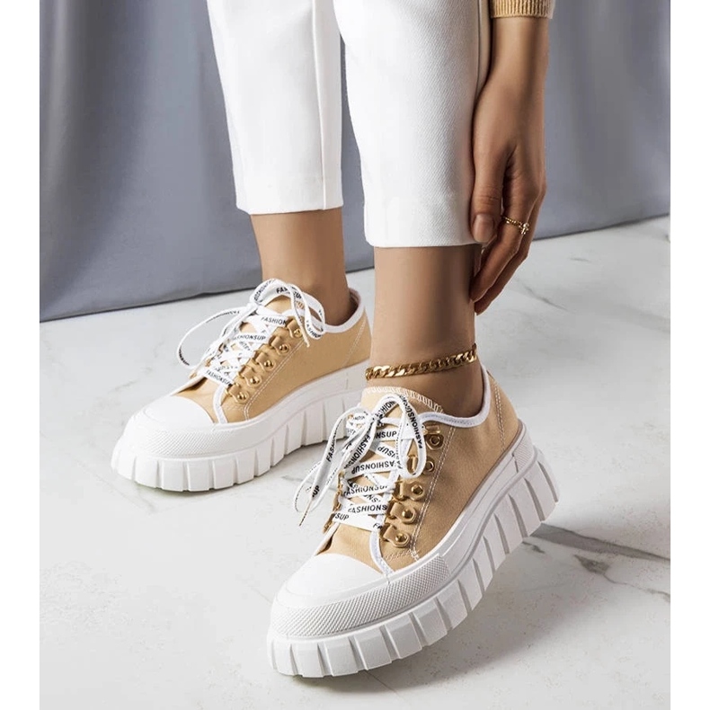 D/GMR Beige platform sneakers from Toni 1