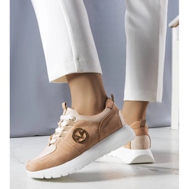 D/GMR Beige platform sneakers from Kristine 2