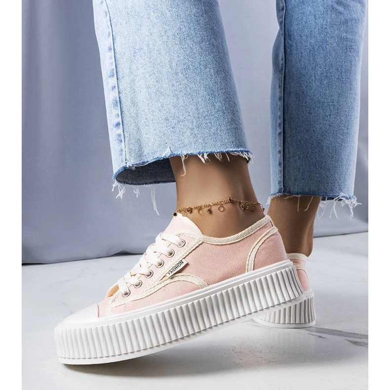 D/GMR Connie's pink platform sneakers 2