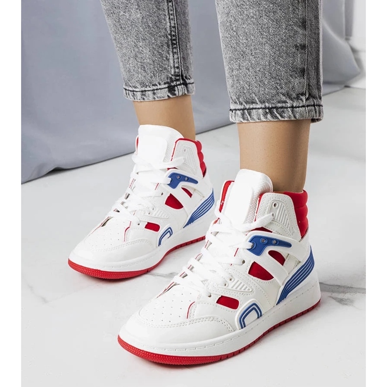 D/GMR Marjorie white high top sneakers 1