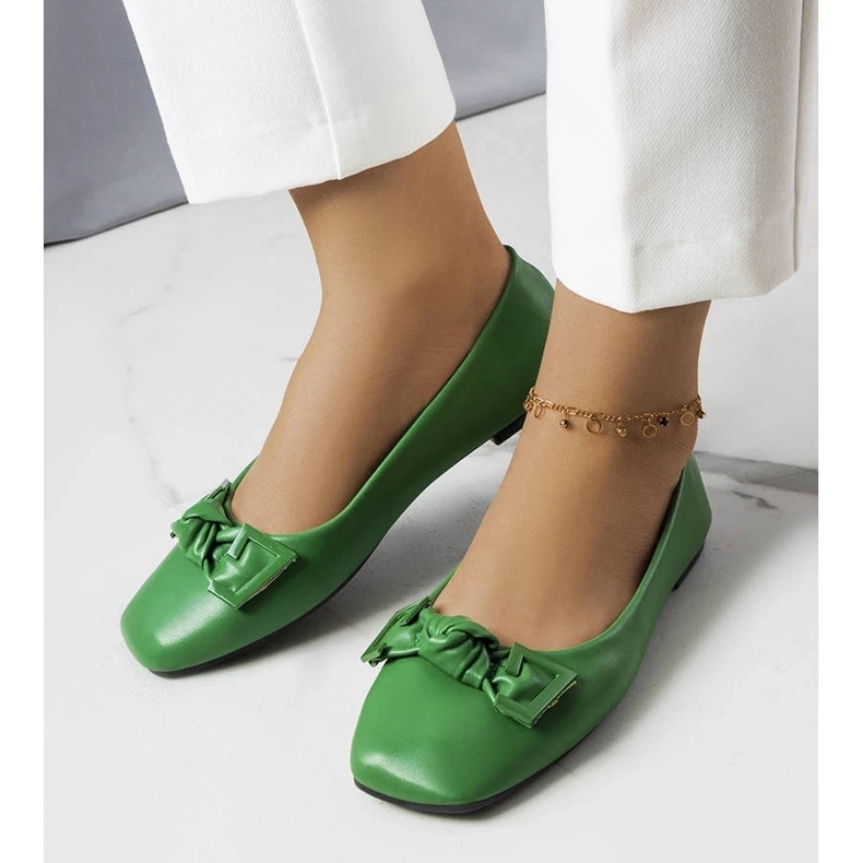 D/GMR Green ballerinas with bow from Tabitha 1