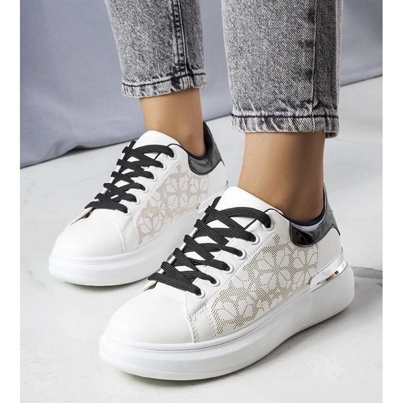 D/GMR Black and white sneakers decorated with perforations from Erin 1