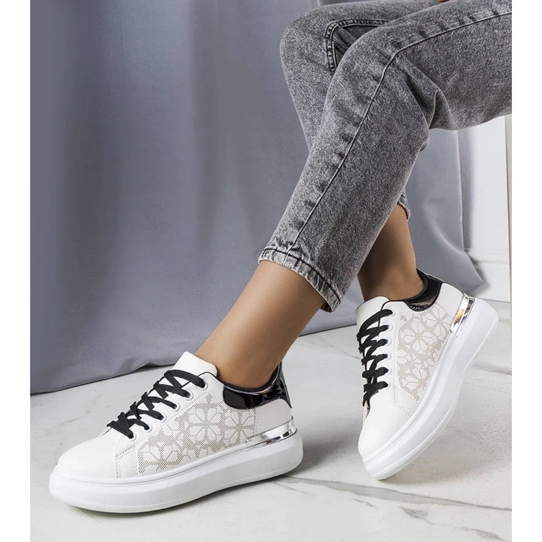D/GMR Black and white sneakers decorated with perforations from Erin 2