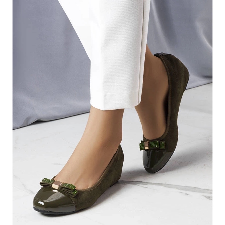 D/GMR Green ballerinas with an indoor wedge from Cailot 1