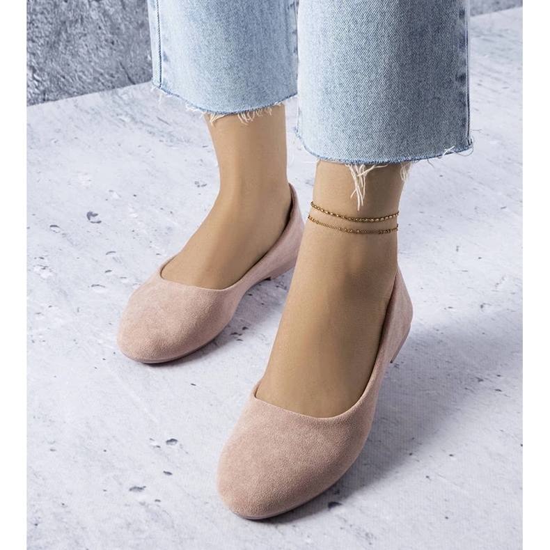 D/GMR Pink ballerinas with a leather footbed from Lespérance 1