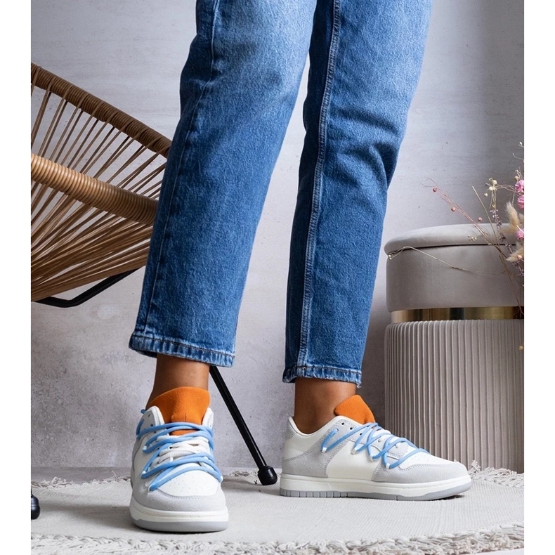 D/GMR Gray sneakers women's sneakers blue strings arcobaleno grey 2