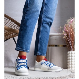 D/GMR Gray sneakers women's sneakers, arcobaleno laces grey 2
