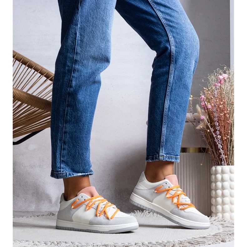 D/GMR Gray sneakers women's lace -up sneakers arcobaleno grey 1