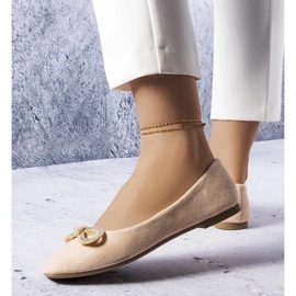 D/GMR Beige ballerinas with a Gaillou bow 2