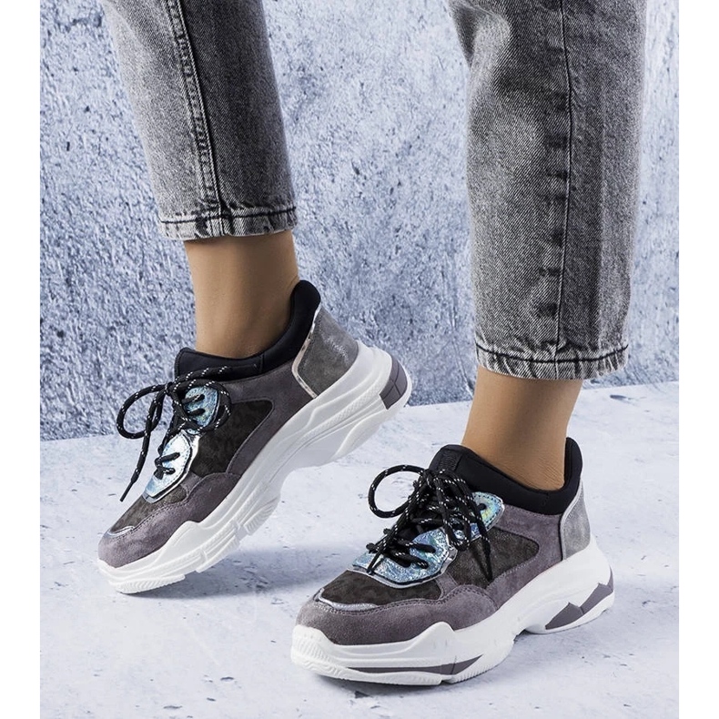 D/GMR Gray sneakers decorated with Savard inserts grey 1