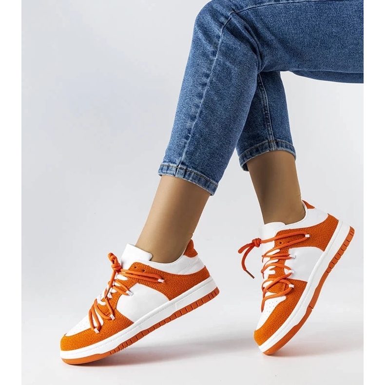 D/GMR Orange sneakers with combined materials from Hila 2