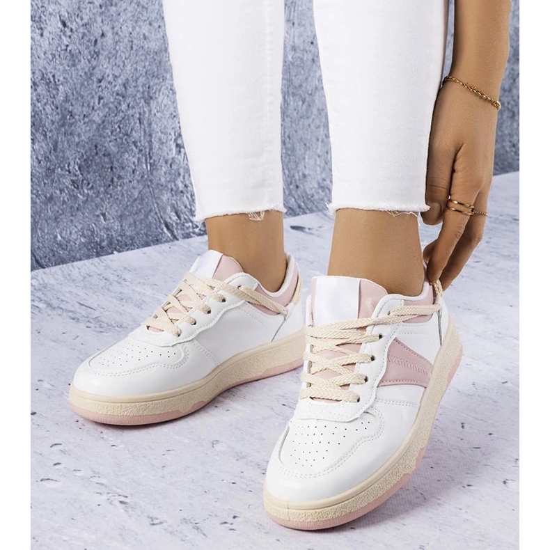 D/GMR White and pink women's sneakers from Marcella 1