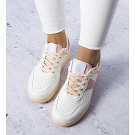 D/GMR White and pink women's sneakers from Marcella 2