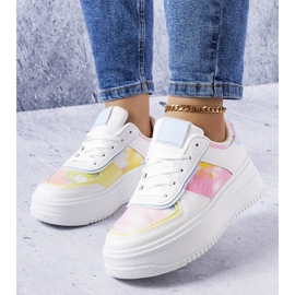 D/GMR White and blue platform shoes from Heloise 1