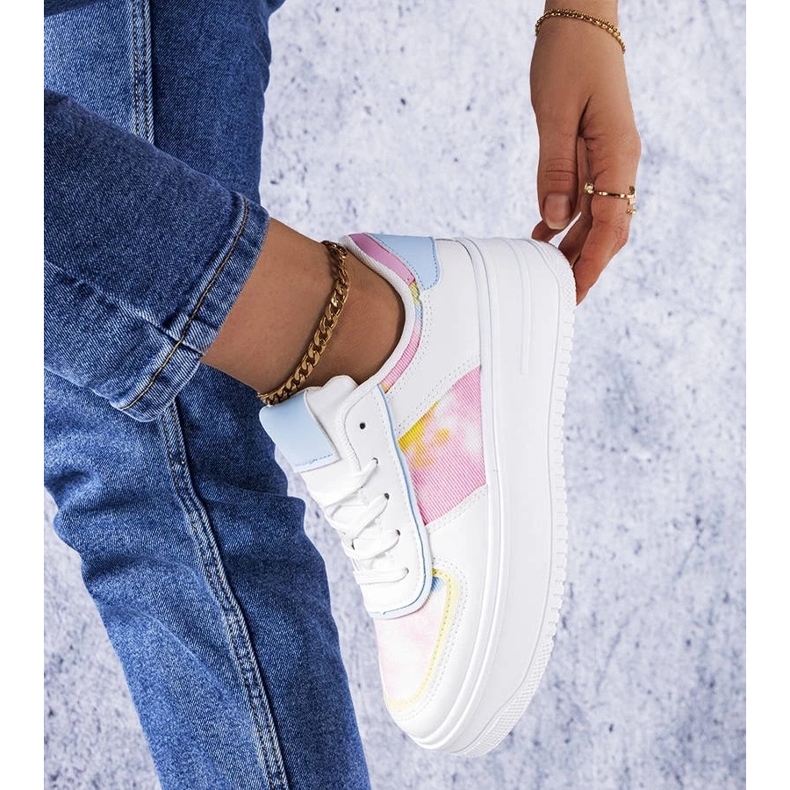 D/GMR White and blue platform shoes from Heloise 2