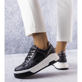 D/GMR Black sneakers decorated with the Grandbois monogram 1