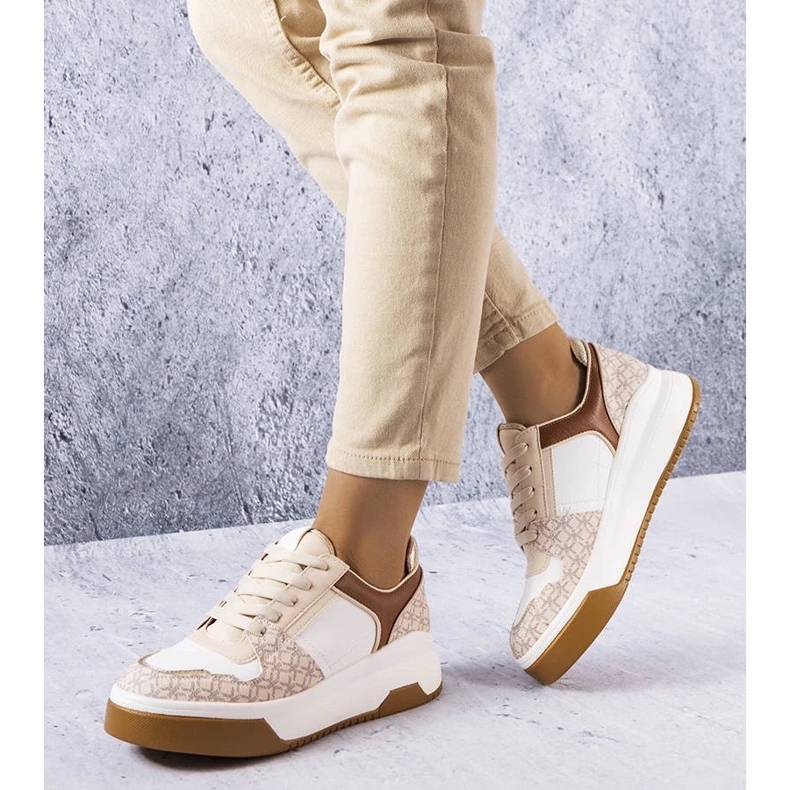 D/GMR Brown sneakers decorated with the Grandbois monogram 1