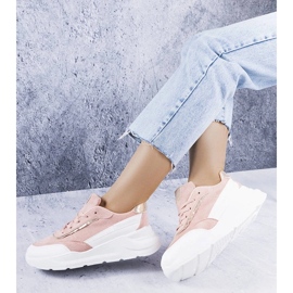 D/GMR Pink sneakers made of eco-suede from Dupuis 1