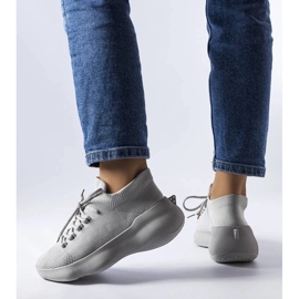 D/GMR Gray textile trainers from Lavallée grey 2