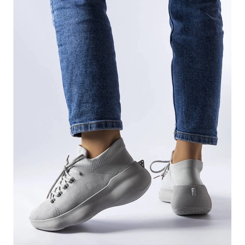 D/GMR Gray textile trainers from Lavallée grey 2