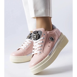 D/GMR Pink low wedge sneakers from Cuillerier 1