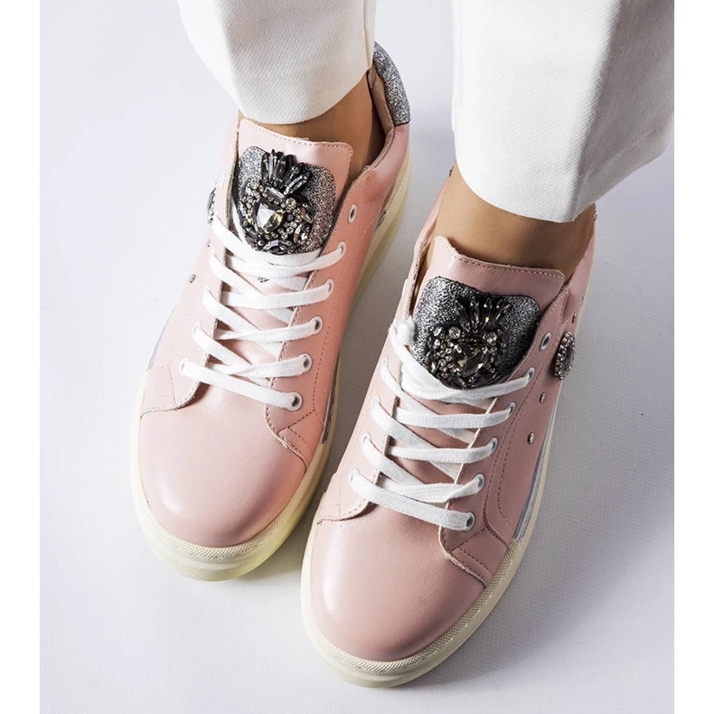 D/GMR Pink low wedge sneakers from Cuillerier 2