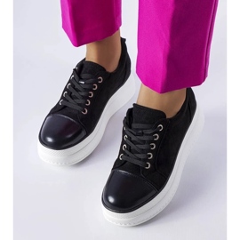 D/GMR Black Pascaline platform sneakers 1