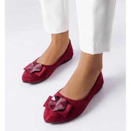 D/GMR Burgundy ballerinas decorated with Rémy rhinestones red 1