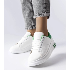 D/GMR White sneakers with a green accent from Davisson 2