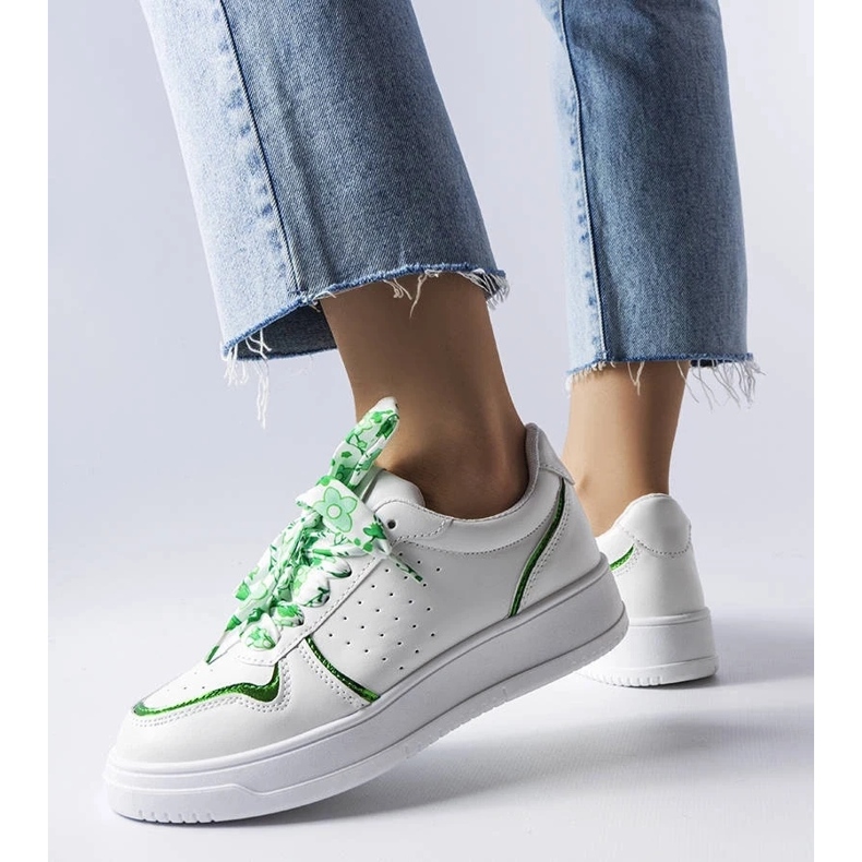 D/GMR White sneakers tied with Pryor ribbon 2