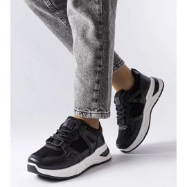 D/GMR Black sneakers made of combined materials from Caya 1