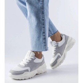 D/GMR White and gray sneakers from Big Star JJ274A112 grey 1