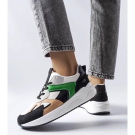 D/GMR Black sneakers made of mixed materials from Riel white 2