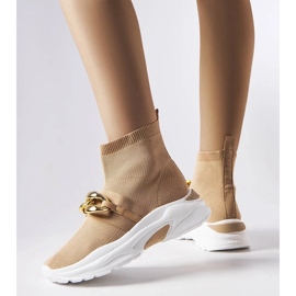 D/GMR Baptiste brown sneakers with a chain 2