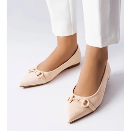 D/GMR Beige pointed toe flats from Aimé 1